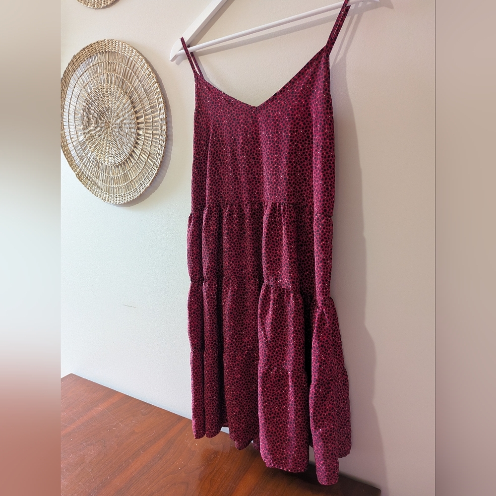 Pepper & Zoe Burgundy Slip Dress